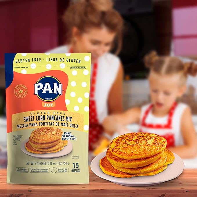 P.A.N Sweet Corn Pancakes Mix ??Gluten Free Easy to Prepare 1 lb (Pack of 2)
