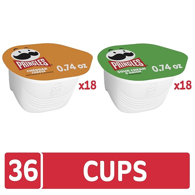 Pringles Potato Crisps Chips, Snack Stacks, Lunch Snacks, Office and Kids Snacks, Variety Pack (36 Cups) (Pack of 2)
