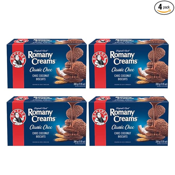 Bakers Romany Creams - Classic Chocolate (200g) - Pack of 4