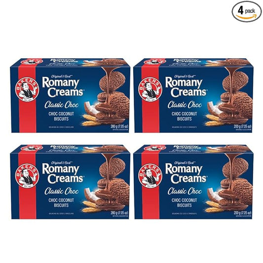 Bakers Romany Creams - Classic Chocolate (200g) - Pack of 4