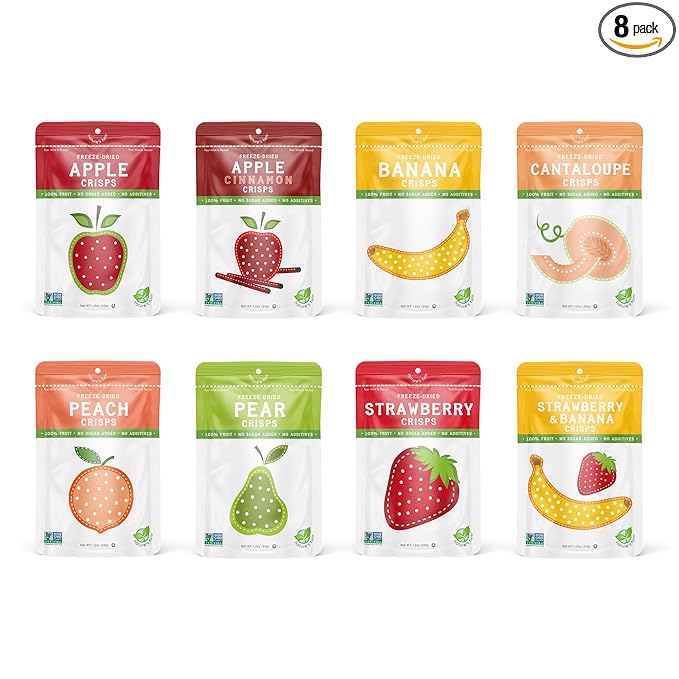 Nature?셲 Turn Freeze-Dried Fruit Snacks, Mega Variety, Pack of 8 (1.2 oz Each)