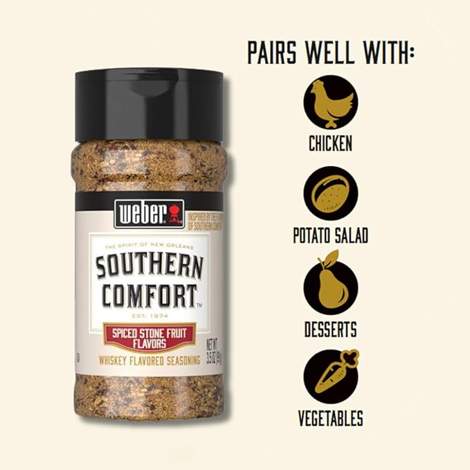 Weber Southern Comfort Whiskey Flavored Seasoning, 3.5 Ounce (Pack of 2)