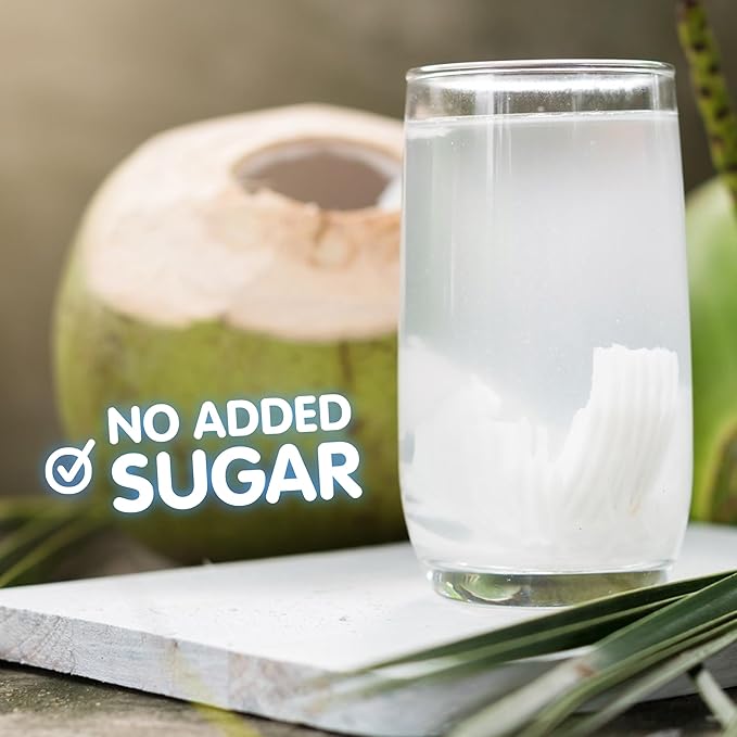 Jans 100% Pure Coconut Water with Real Pulp (12-Pack 16.57 Fl Oz) - No Sugar Added, Non-GMO, Optimal Hydration Natural Electrolytes - Agua de Coco Pulpa Bulk