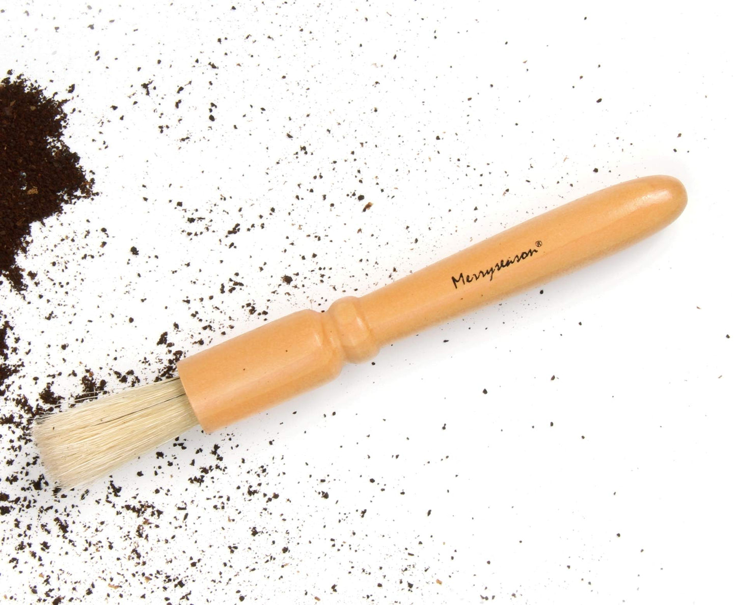 Coffee Grinder Cleaning Brush, Wood Handle & Natural Bristles Wood Dusting Espresso Brush