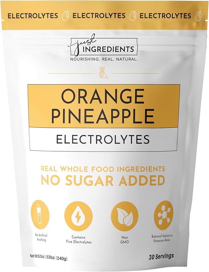 Orange Pineapple Electrolytes ??30?‘Serving Hydration Drink Mix with Coconut Water, Sea Salt, and Trace Minerals ??Supports Energy, Recovery, and Electrolyte Balance*