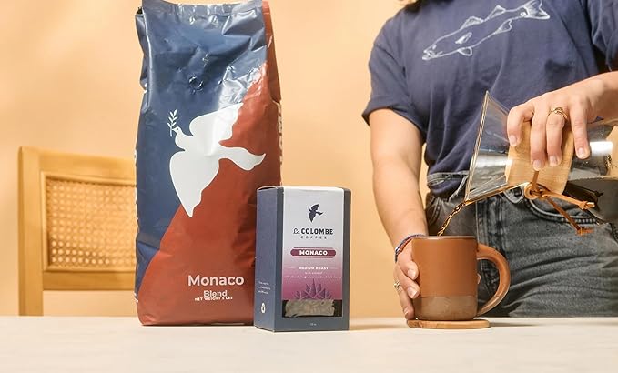 La Colombe Monaco Medium Roast Drip Grind Ground Coffee - Notes of Milk Chocolate, Graham Cracker, Black Cherry, 12 Ounce (Pack of 4)