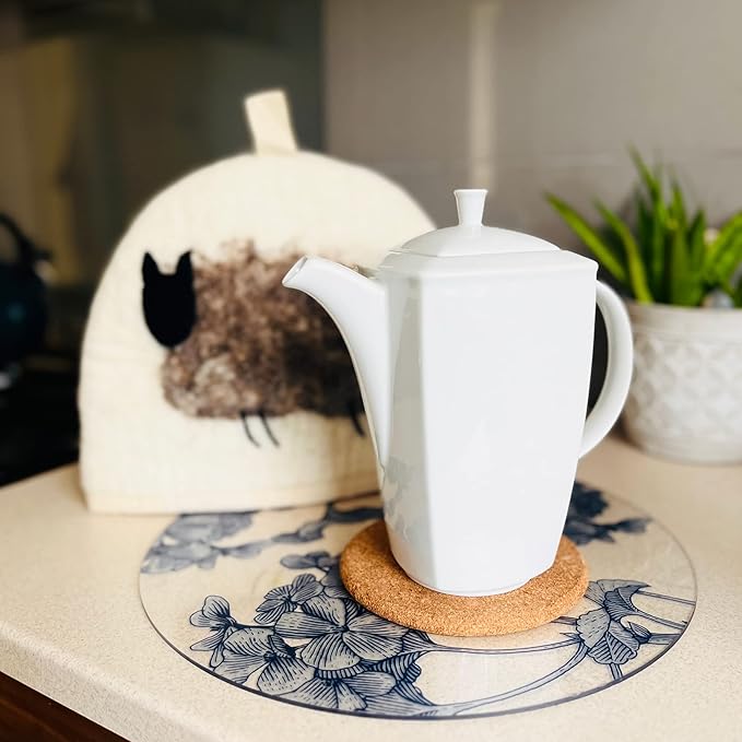 Glaciart One Wool Teapot Cozy Kettle Cover | Dome Shaped Large Tea Cosy, Kettle or French Press | Handmade & Needle Felted from Natural Wool | Warms Up to 2 Hours | Great as Gift