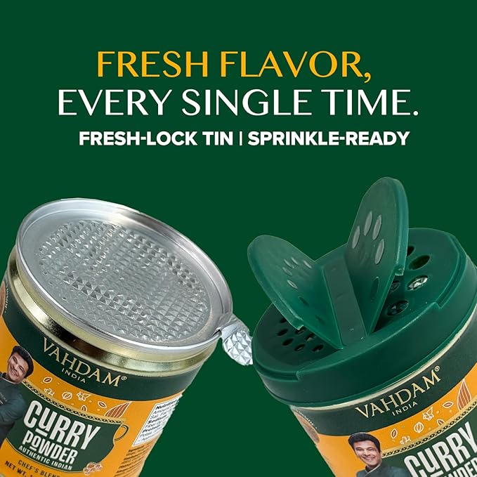 VAHDAM Authentic Indian Curry Powder (50g, 1.76 Oz), Crafted by 8 times Michelin-starred chef Vikas Khanna | 11 Single Origin Spice blend | With Pure Spices and Himalayan Pink Salt