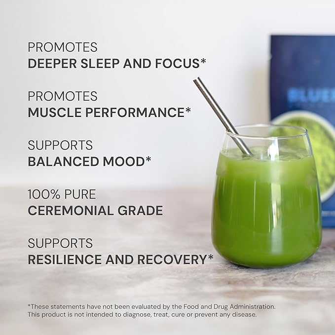 Blueprint Bryan Johnson Matcha Powder ??Ceremonial Grade Japanese Matcha ??Green Tea for Energy & Focus ??Natural Caffeine, Antioxidant-Rich ??30mg L-Theanine- 30 Servings