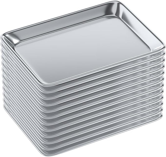 13 in. x 10 in. 19 Gauge Quarter size Aluminum Bun. / Sheet Pan. Pack of 12