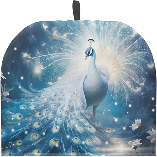 Peacock Print Tea Pot Cozy for Teapots Tea Cover Resist Heat Tea Pot Dust Cover Insulated Kettle Cover for Home Kitchen Decorative Accessories