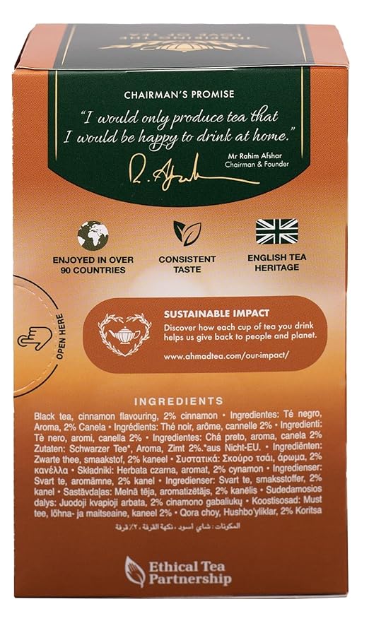 Ahmad Tea Cinnamon Haze Black Tea, 20 Count (Pack of 6)