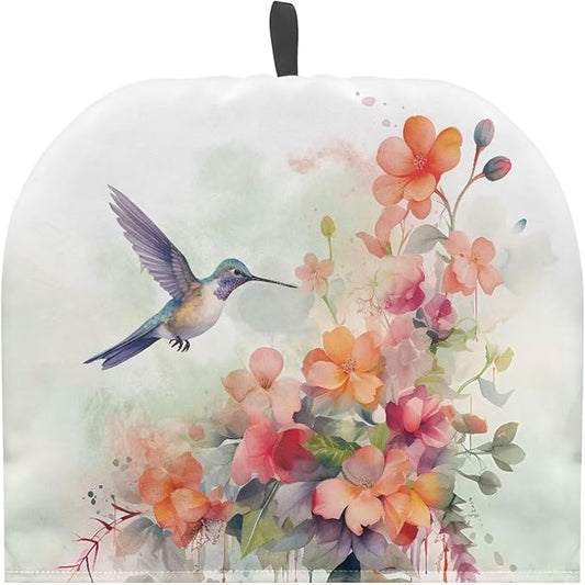 Floral Tea Cozy Insulation Kitchen Accessory Hummingbird Tea Cozies Covers Kitchen Home Decorative Tea Pots Cozy for Keeping Warm