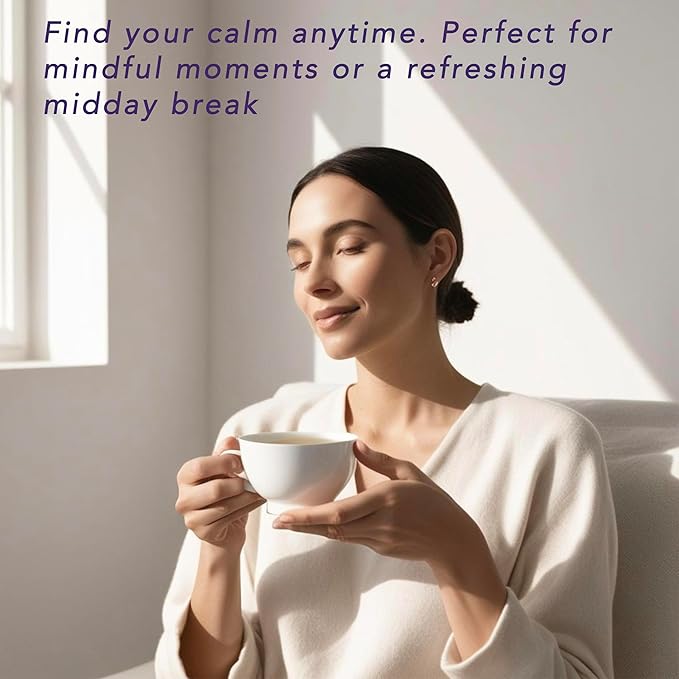 Calming Day Herbal Tea (1.65 oz, Pack of 18 Tea Bags) ??Relaxing Caffeine-Free Tea with Lavender