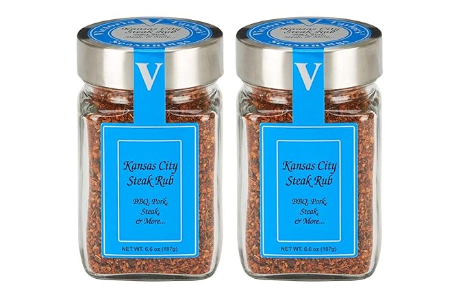 Kansas City Steak Rub- 6.6 oz. Jar (Pack of 2) - The ultimate brown sugar BBQ blend used by pitmasters and backyard cooks everywhere. Porks perfect pair.