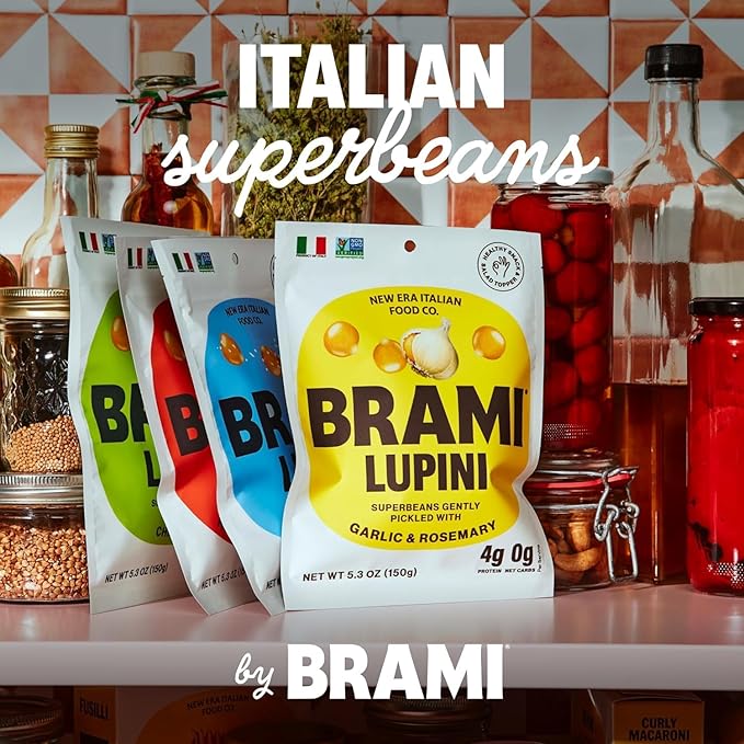 Brami Mediterranean Medley Lupini Beans Snack, Non GMO, 5.3 Ounces (Pack Of 8)