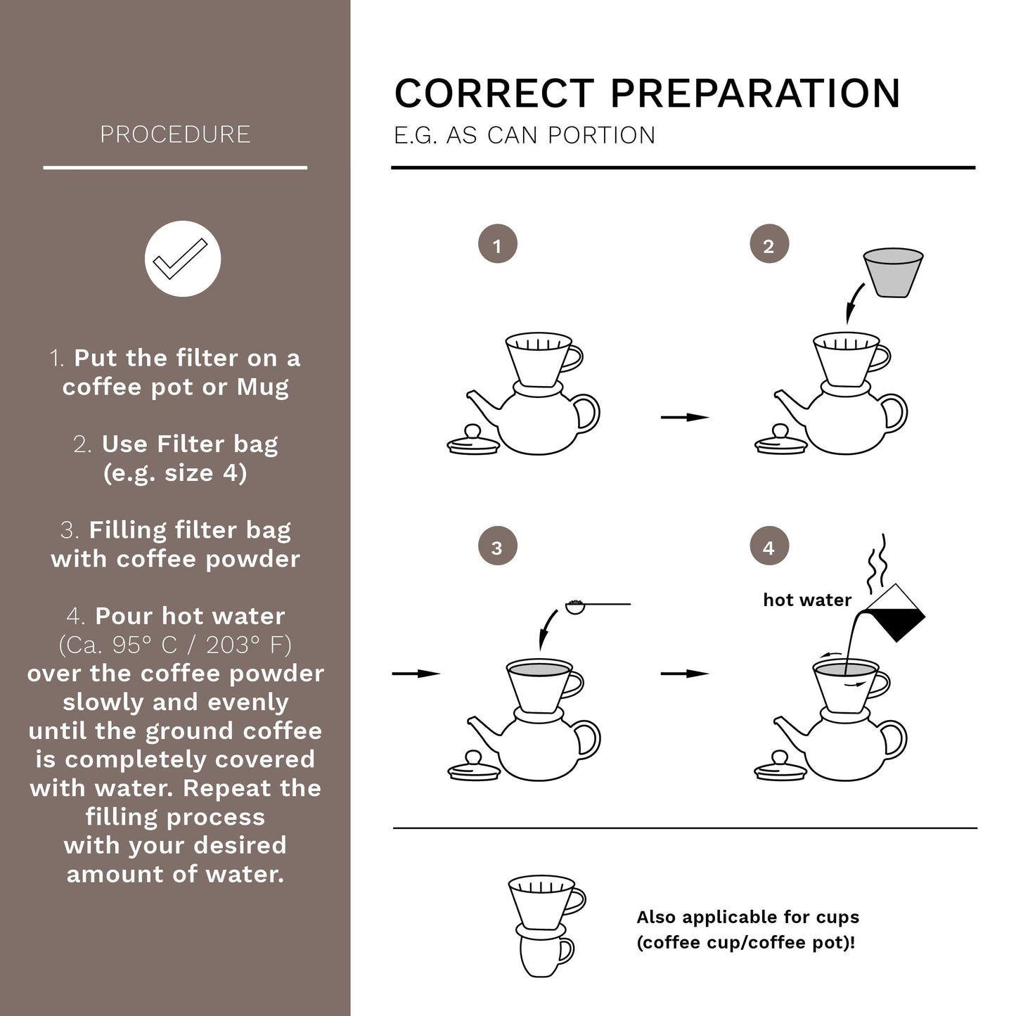 Creano Porcelain Coffee Dripper Stone Grey - Ceramic Cone Brewer - Pour Over Coffee Maker for