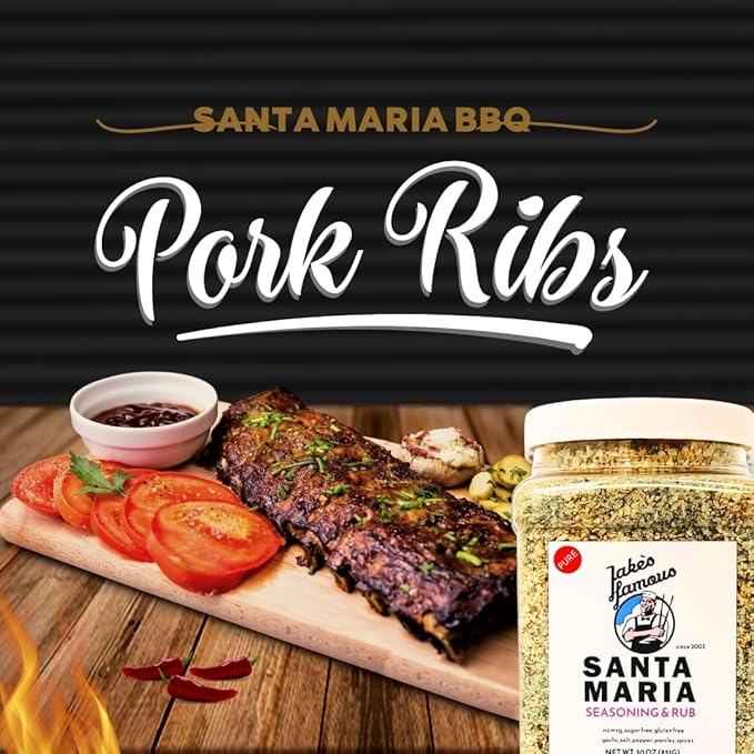 Jake's Famous Santa Maria Seasoning 30 Oz Tri Tip, Pork, Chicken, BBQ Rub, Grill Seasoning, Chicken Dry Rub, Sugar Free, Gluten Free, Traditional Style, (1.87 Pounds)
