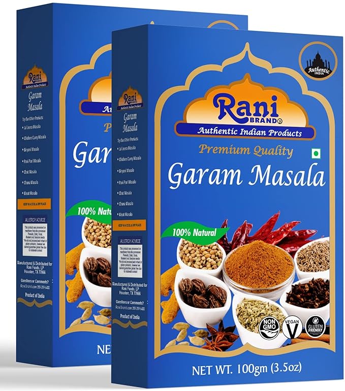 Rani Garam Masala Indian 11-Spice Blend 3.5oz (100g) Box Spice ~ All Natural, Salt-Free | Vegan | No Colors | Gluten Friendly | NON-GMO | Indian Origin