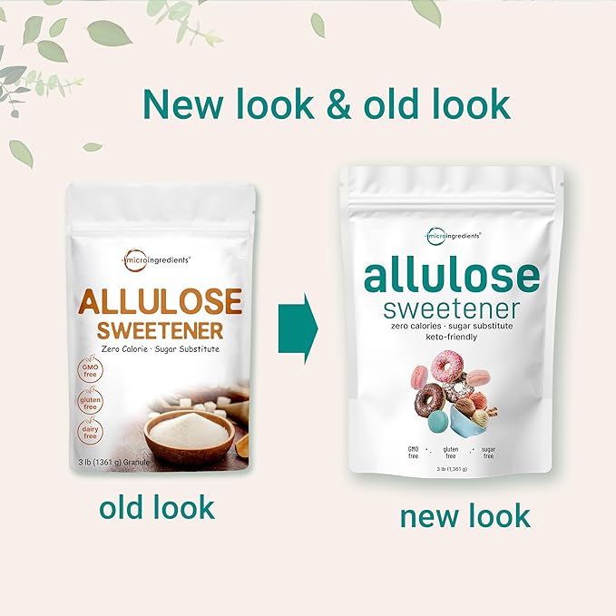 Allulose Sweetener, 3 Pounds (48 Ounces), Zero Calorie, Plant Based Sugar Alternative, No After Taste, Best for Coffee, Drinks, Tea, Cooking and Baking, Keto Diet and Vegan Friendly