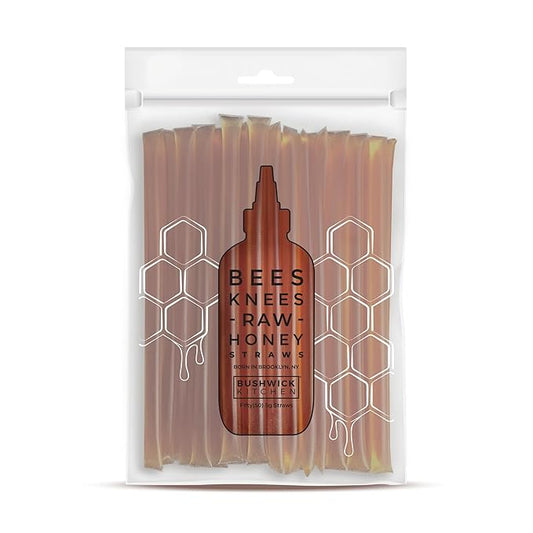 Bees Knees Clover Honey Sticks, 50 Sticks, 1tsp each, Paleo Friendly, Gluten Free Wildflower Honey Straws, Great Food Gifts or Food Gift Basket