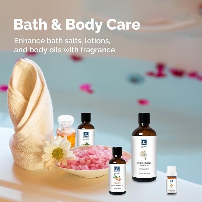 Tuberose Essential Oil, Home Fragrance Oil, Candle Scents Soy Wax Candle Making, Freshie Scents Oils for Soap, Dryer Balls, Diffusers, Laundry, Slime -3.38 oz /100ml