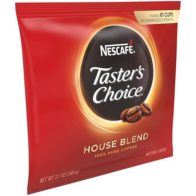 Nescafe Instant Coffee, Taster's Choice Light Roast, Foodservice Coffee, 3.7 oz Pouch