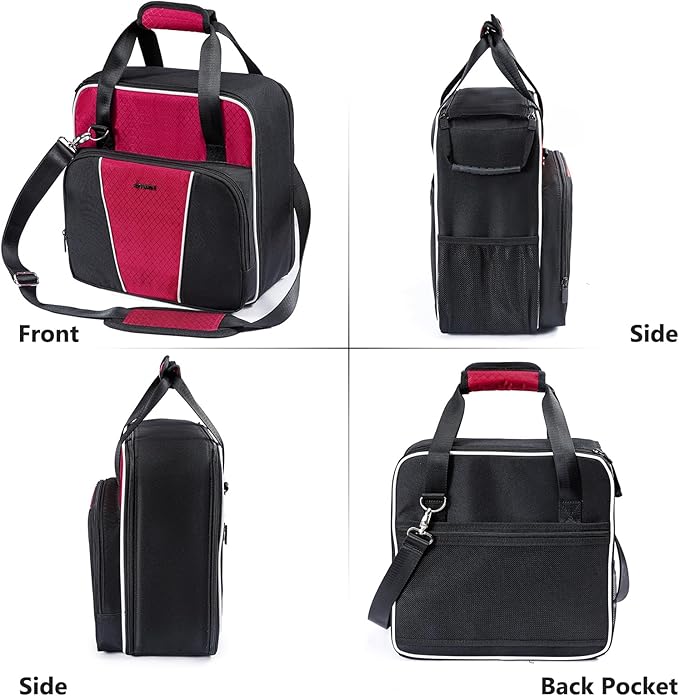 BAGSPRITE Travel Coffee Maker Bag for Keurig K-Slim, Single Serve Coffee Brewer Carrying Case, Portable Travel Coffee Maker Storage Case with Pockets for K-Cup Pods (Full Open Design Patent Pending)