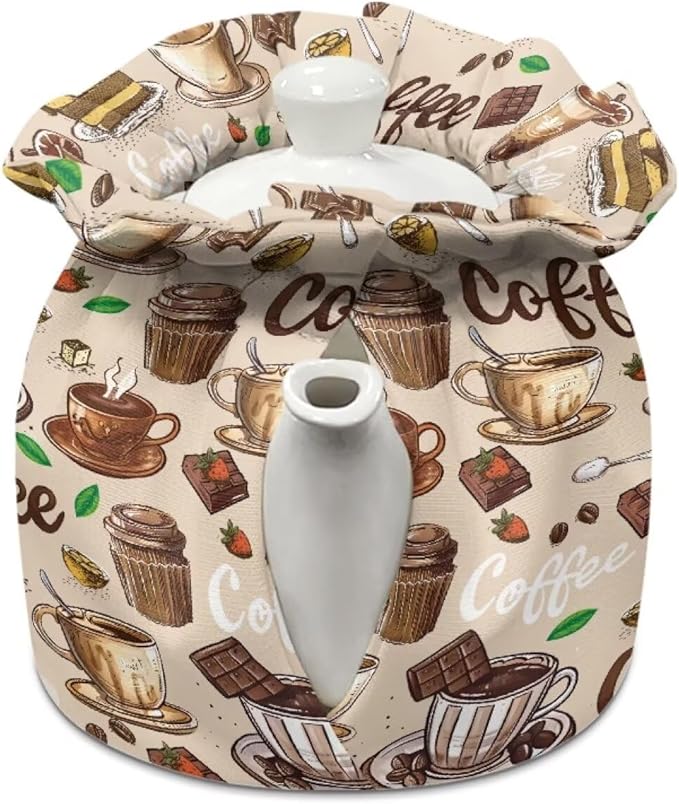Coffee Tea Cozy for Teapot Insulated Dust Proof Tea Pot Cozy for Keeping Warm Soft & Washable Teapot Insulation Cover for Breakfast Extra Thick Designed in England