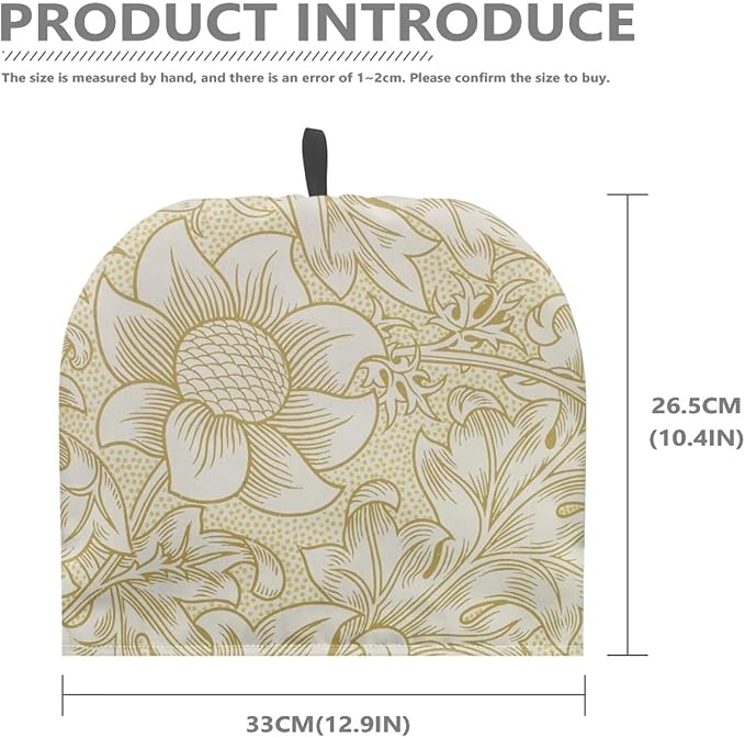 William Morris Pattern Tea Cozy for Teapot Dome Teapot Cover Customized Teapot Covers with Handle Dust Cover Kitchen Kettle Dust Cover Can Hung and Folded Decorative Kitchen竊늋hite竊?"<div>