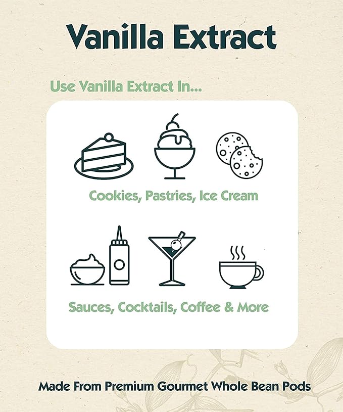 128 oz Pure Vanilla Extract - 100% Real Vanilla Extract - For Cooking, Drinks & Desserts - 100% Vegan, Sugar Free & Kosher - Non-GMO & Gluten-Free - Native Vanilla