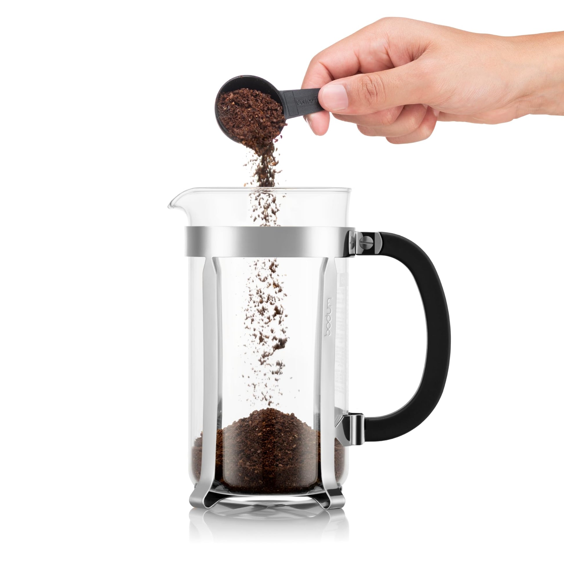 Bodum 34oz Chambord French Press Coffee Maker, High-Heat Borosilicate Glass, Polished Stainless