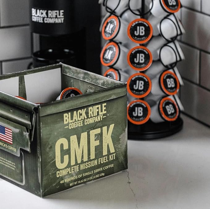 Black Rifle Coffee Company Supply Drop Variety Pack (96 Count of K Cups) - K Cups Coffee Variety Pack - Contains Silencer Smooth (Light), AK-47 (Medium), Just Black (Medium) & BeyondBlack (Dark Roast)