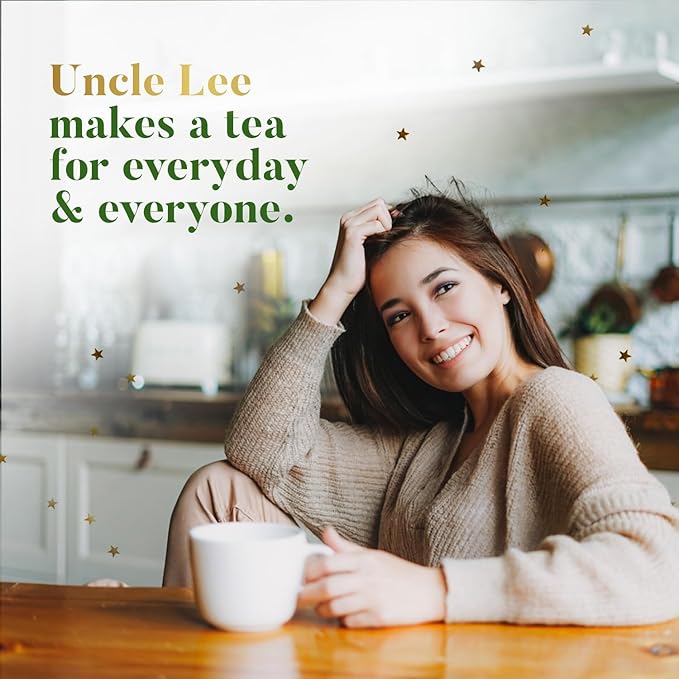 Uncle Lee's Organic White & Black Tea Variety 2-Pack – Premium Organic Tea, Smooth & Bold, Antioxidant-Rich, Delicious Hot or Iced, 100 Count Ea