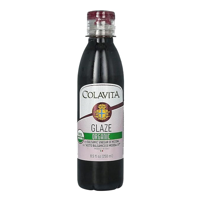 Colavita Balsamic Glaze - Organic, 8.5 Fl Oz (Pack of 1) Squeeze Bottle, Imported from Italy