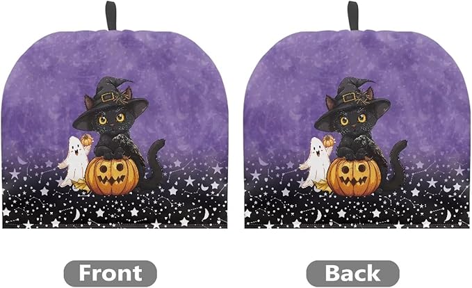 Black Cat Tea Cozy for Teapot Insulated for Halloween Day Pumpkin Teapot Insulation Cover Breakfast Warmer Keeping Warm Kettle Kitchen Dust Cover
