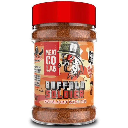 Angus & Oink | Buffalo Soldier Rub | Ultimate Spice Blend for Buffalo Wings | Unleash the Heat | Perfect for Grilling & Frying | Gluten-Free | 200g