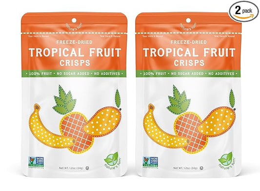 Nature???Turn Freeze-Dried Fruit Snacks, Tropical Fruit Crisps, Pack of 2 (1.2 oz Each)
