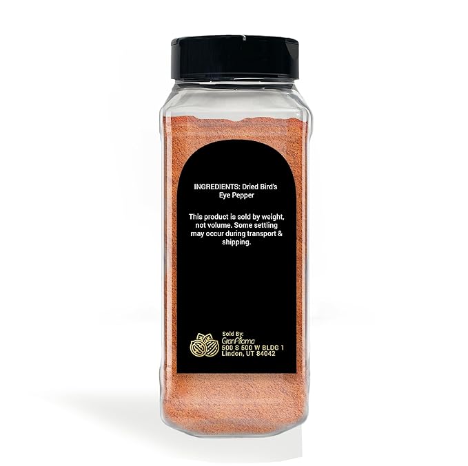 GranAroma Bird's Eye Chile Powder, Thai Chili Powder, Hot & Spicy, Flavorful (16 Ounce)