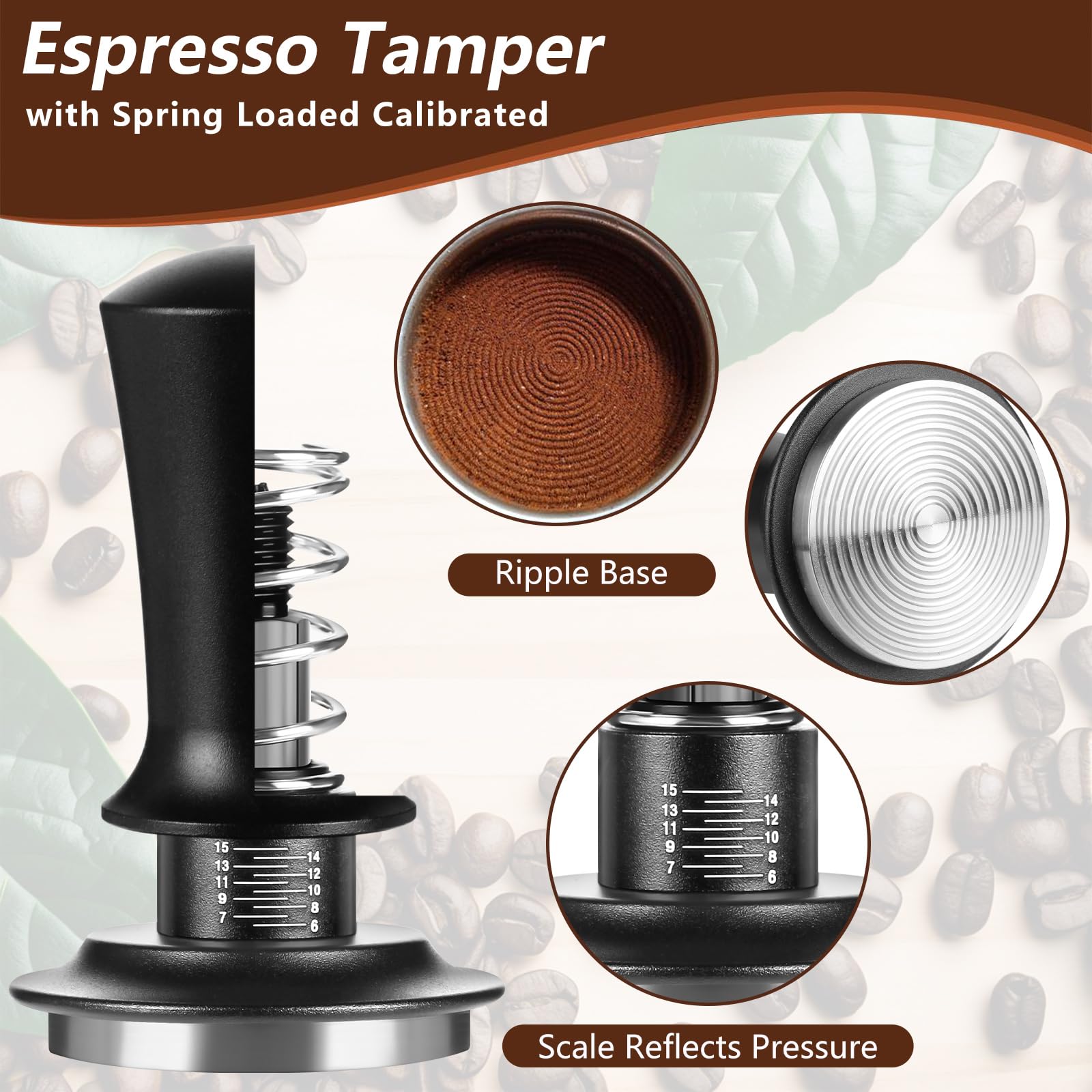 Mytdkxin 7 PCS Espresso Accessories,WDT Tool Espresso Machine Tamper Tools