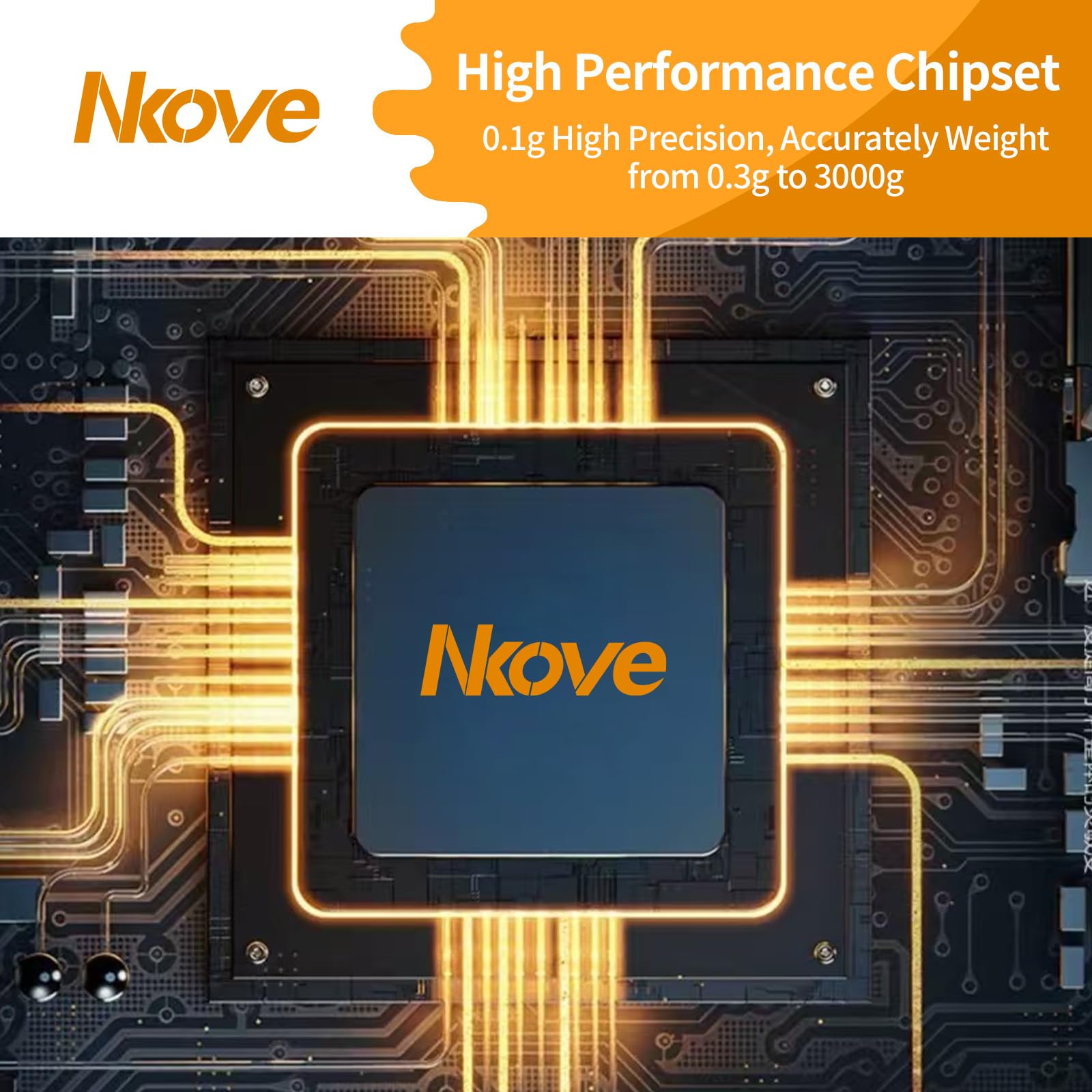 NKOVE Coffee Scale with Timer, 0.1g High Precision Espresso Scale 3kg