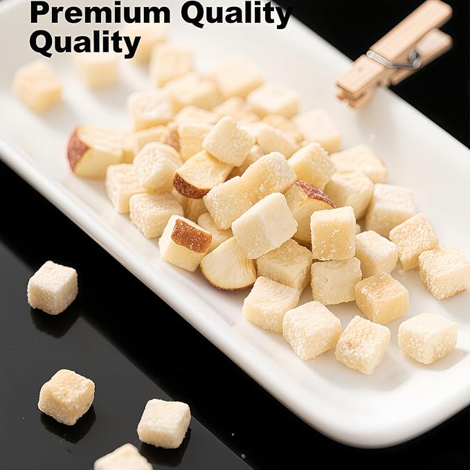 Premium Dehydration Apple Dices 10.6oz (300g) - 100% Dried Apple Slices, No Sugar Added, Crunchy Snack for Yogurt, Baking, Cereal & Recipes