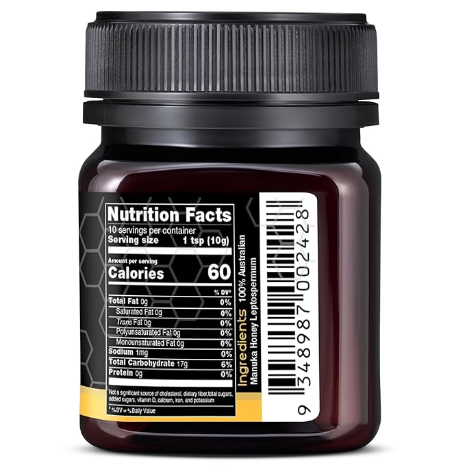 Nature’s Gold Raw Manuka Honey, Certified MGO 514+ | Authentic MGO, Australian Honey, Non-GMO, 100% Pure Genuine Traceable from Hive to Home (3.5oz)