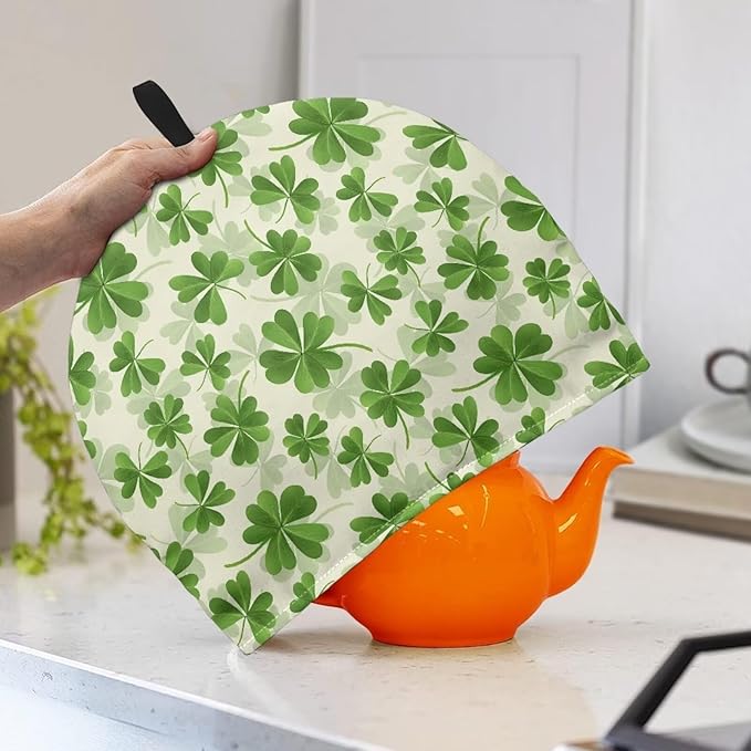 Hudotybom St Patrick Day Tea Cozy for Teapot - Insulated Large Cover to Keep Warm - Machine Washable Coffee Pot Cloth Cover - St Patrick Day Decorations