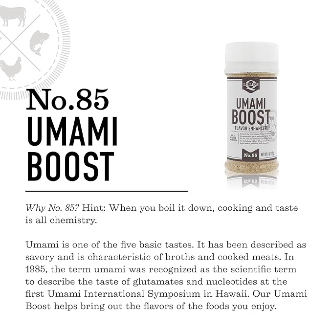 Lillie?™s Q - Umami Boost Seasoning, Umami Seasoning for Cooking, Mushroom, Garlic & Onion Spices, Perfect for Enriching Any Dish (6 oz)