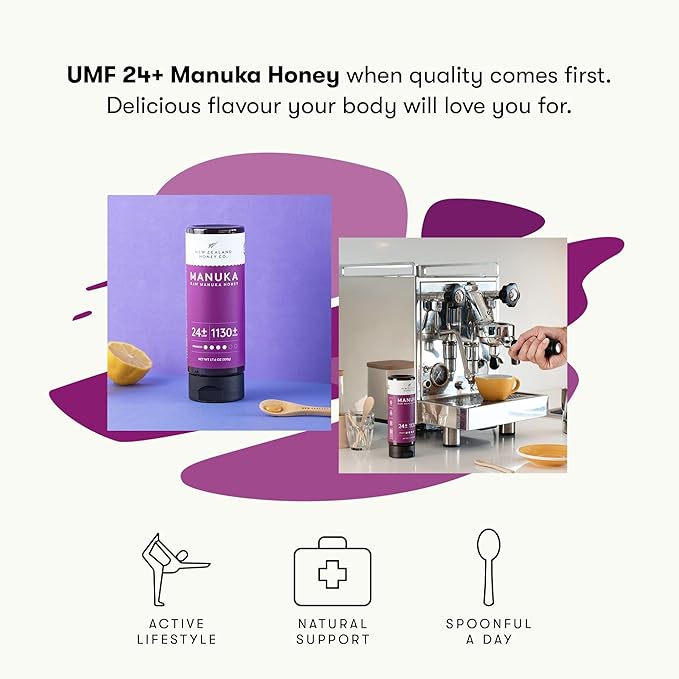 New Zealand Honey Co. Pure Manuka Honey UMF 24+ | 17.6oz | 500g Raw Honey