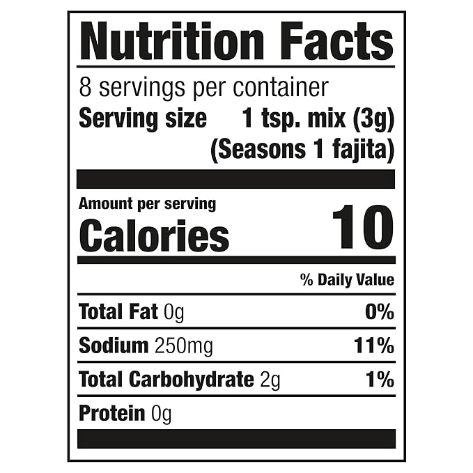 Cholula Seasoning Mix, Original Fajita, Medium Heat, For Chicken, Steak, Shrimp & Veggie Fajitas, 0.87 oz (Pack of 12)