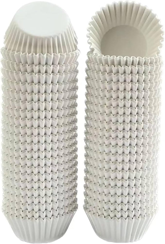 1000-Count White Mini Cupcake Liners Small Muffin Liners No Smell Premium Greaseproof Paper Cupcake Wrappers Baking Cups (1.35 Inch Bottom Dia.)