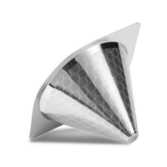 HAPYHOOM Reusable Stainless Steel Coffee Filter for Chemex 6/8/10 Cup, Bodum & Hario V60, Fine Mesh
