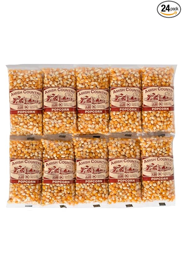Amish Country Popcorn | 10-4oz Bags - Medium Yellow | Old Fashioned, Non-GMO and Gluten Free (10-4oz Bags)